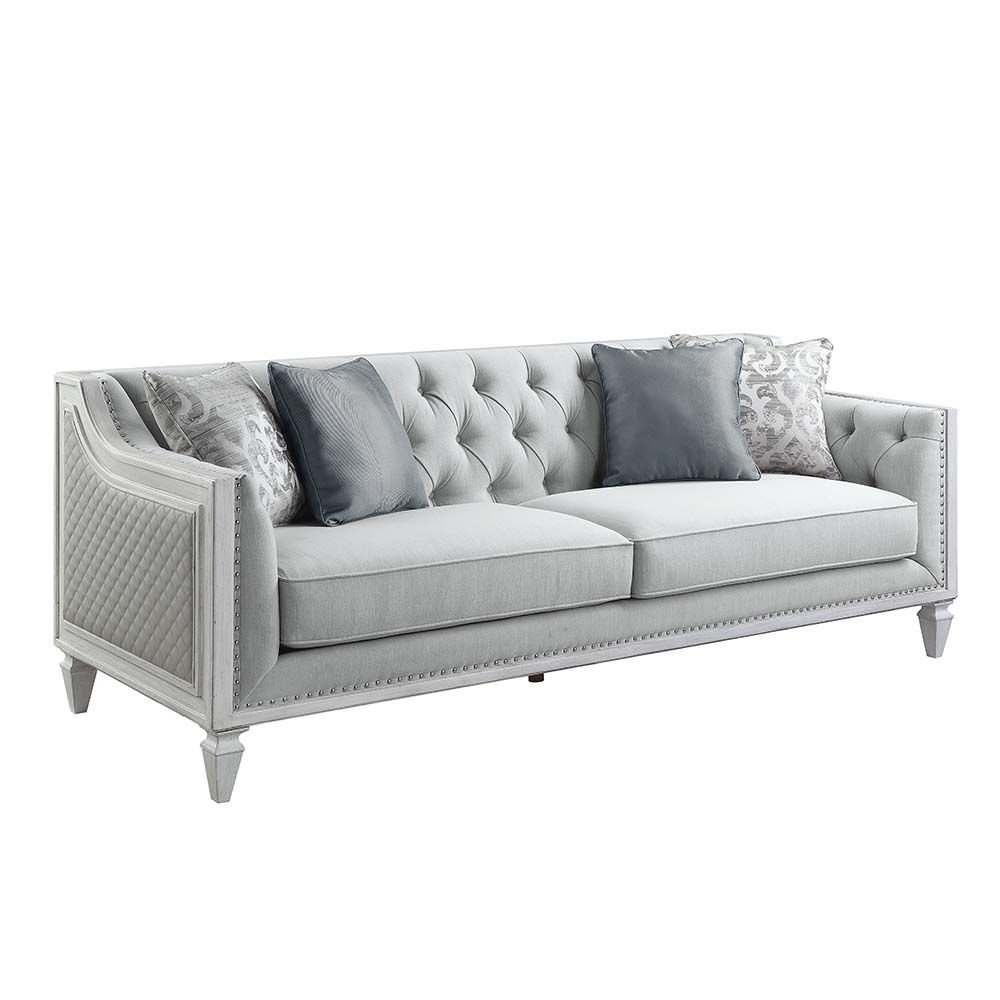 Katia Sofa & Loveseat by Acme LV01049 - Light Gray Linen