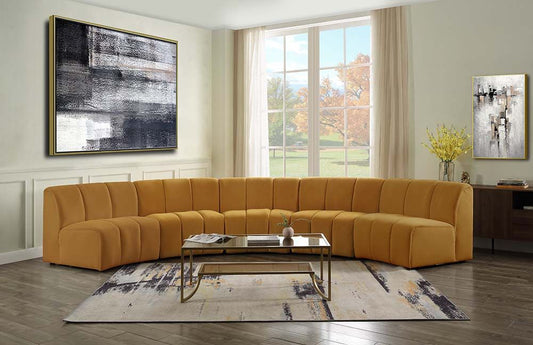 Felicia Modular Sectional - Yellow Velvet