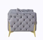 Jelanea Gray Velvet Chair LV01408