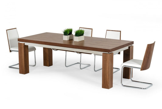 Modrest Maxi by VIG - Mesa de comedor moderna en nogal