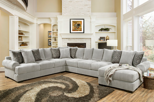 Comfort Industries Memphis Over Sized Sectional - Fog