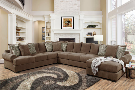 Comfort Industries Memphis Over Sized Sectional - Mocha