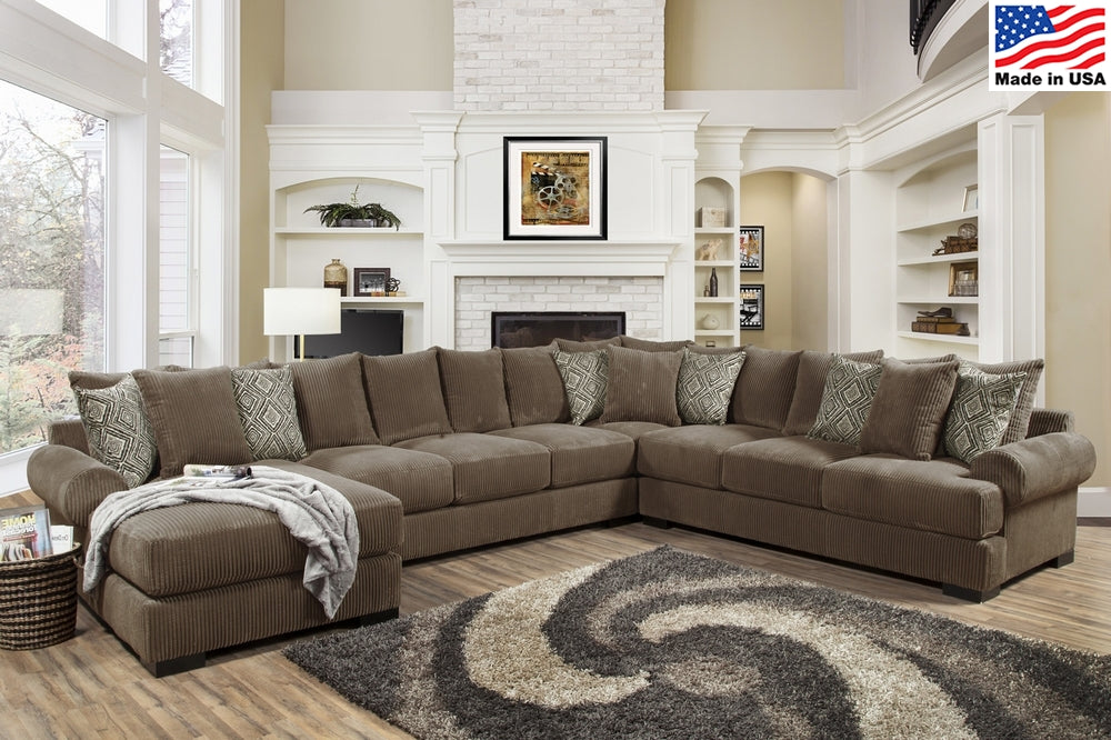 Comfort Industries Memphis Over Sized Sectional - Mocha