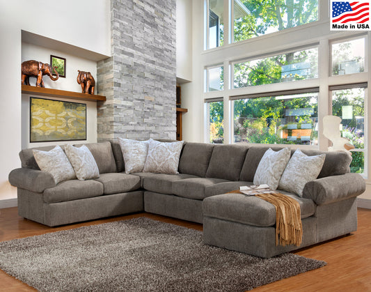 Comfort Industries Morgan 3 Pc Sectional - Granite