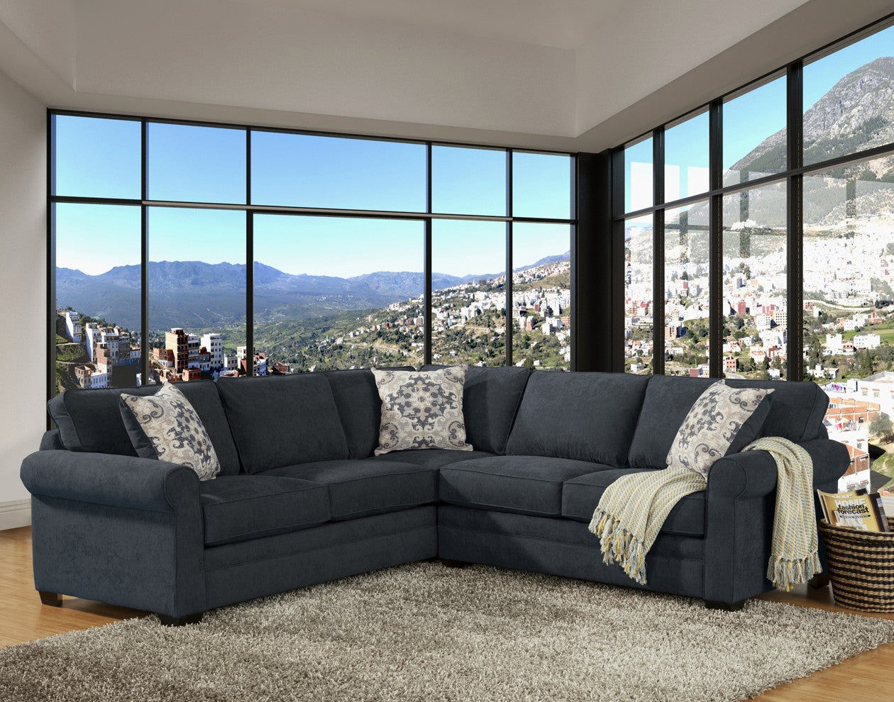 Comfort Industries Lexi Sectional - Slate Fabric