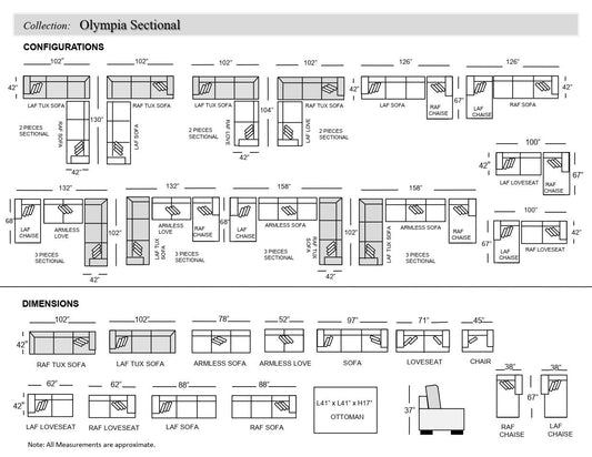 Olympia Sectional - Chatham Granite