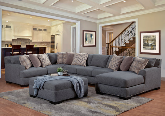 Olympia Sectional - Wood Midnight