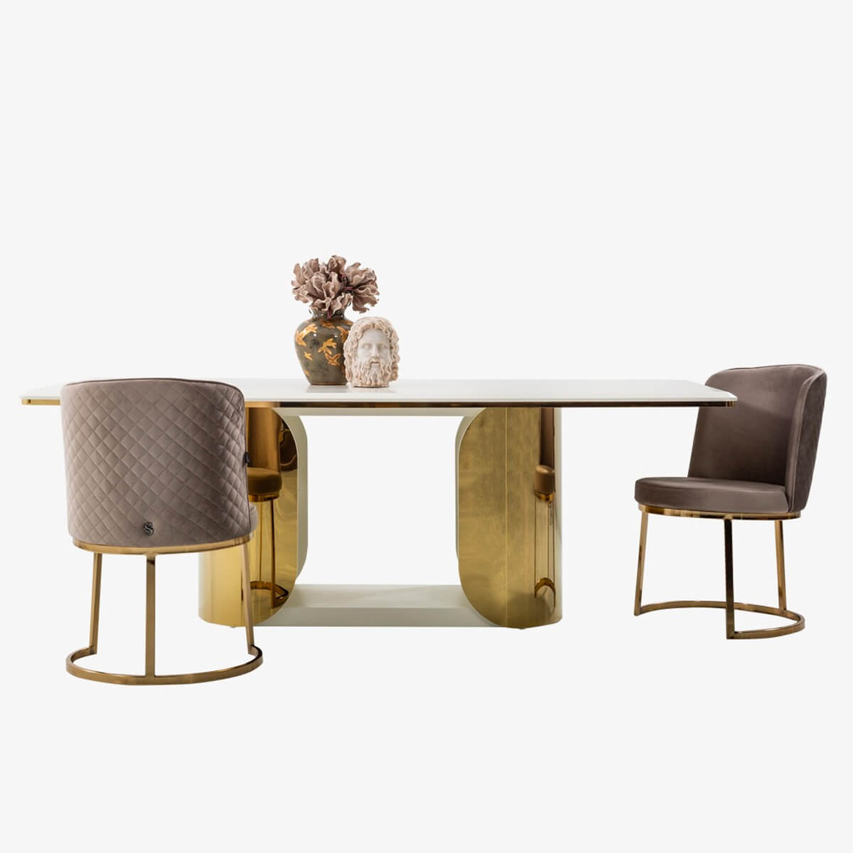 Colección Phantom Dining - Oro mate - Hecho en Italia