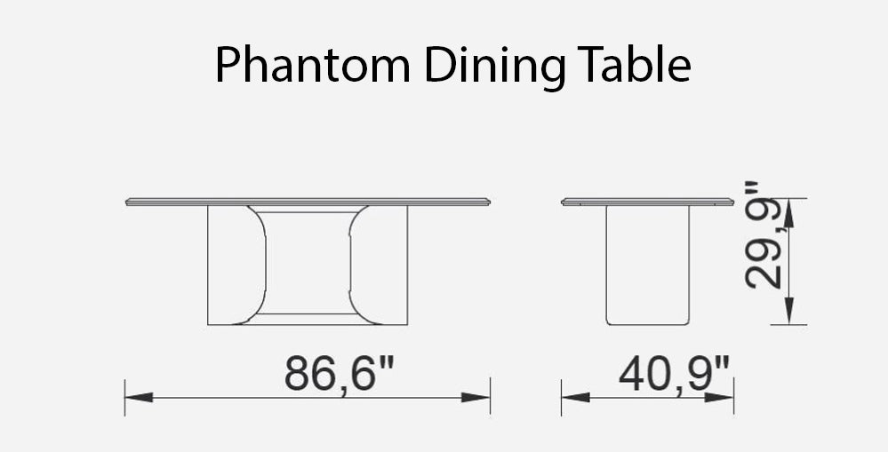 Colección Phantom Dining - Oro mate - Hecho en Italia