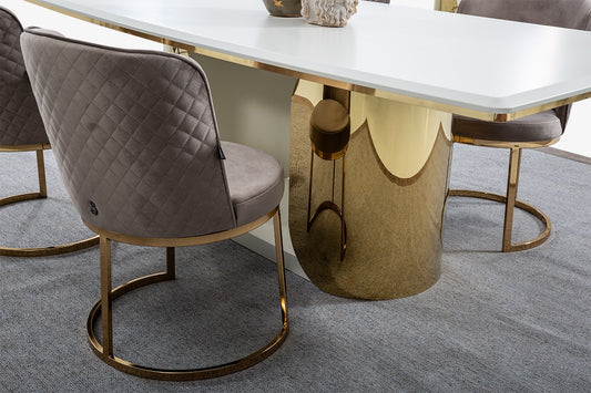 Phantom Dining Collection - Matte Gold - Made in Italy