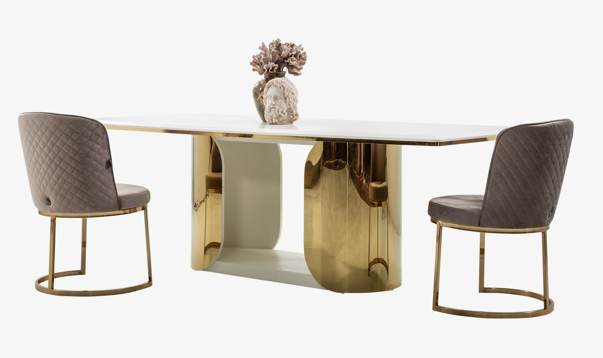 Phantom Dining Collection - Matte Gold - Made in Italy