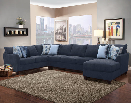 Pompei Sectional - Navy