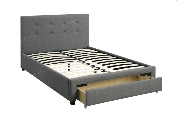 Cama con plataforma Tristan - Pie de almacenamiento