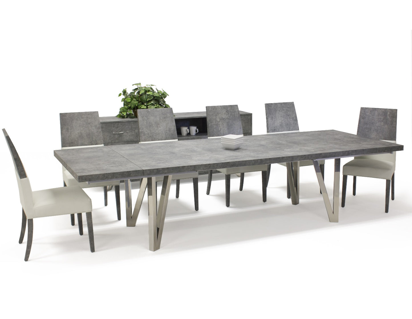 Colección de comedor Prato Matte Concrete de Sharelle