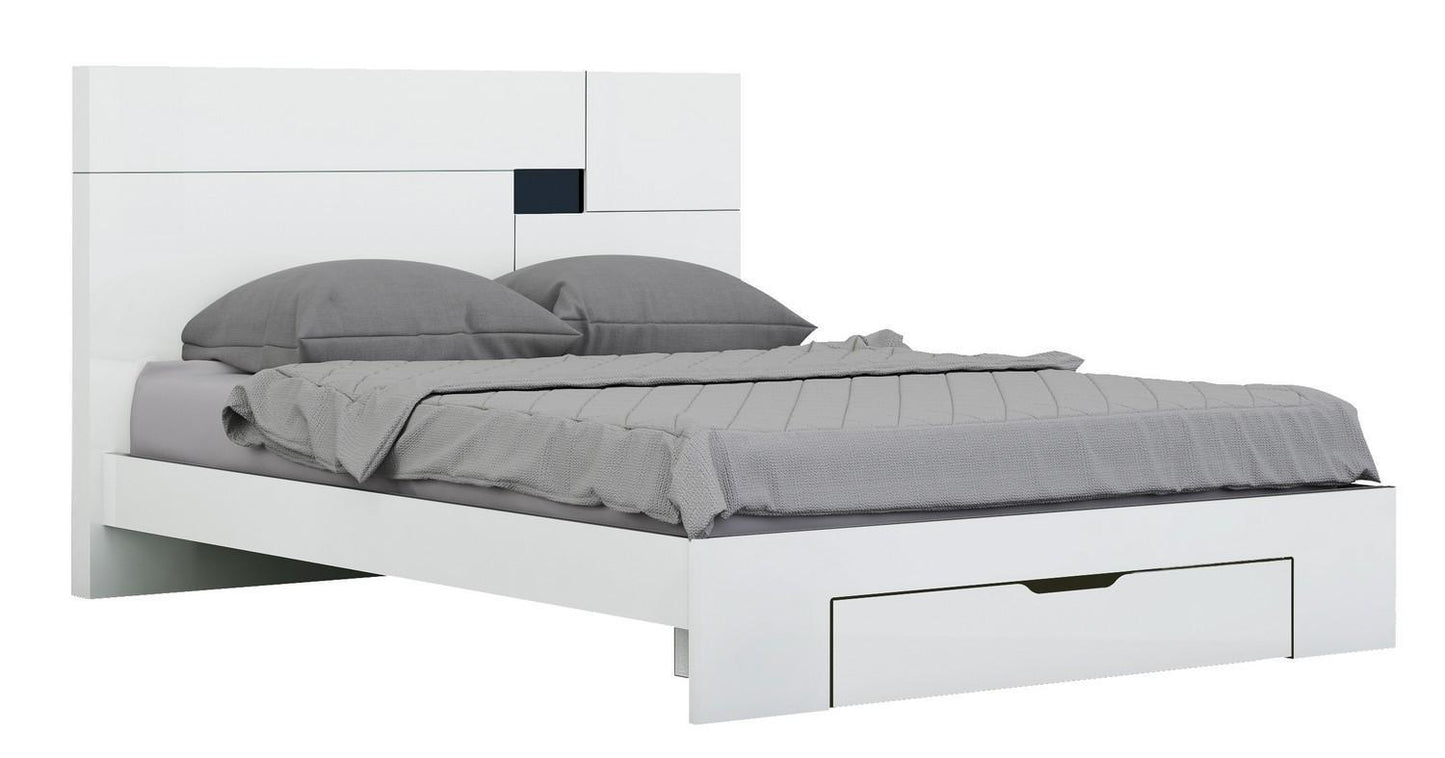 Aria Queen Bed - White