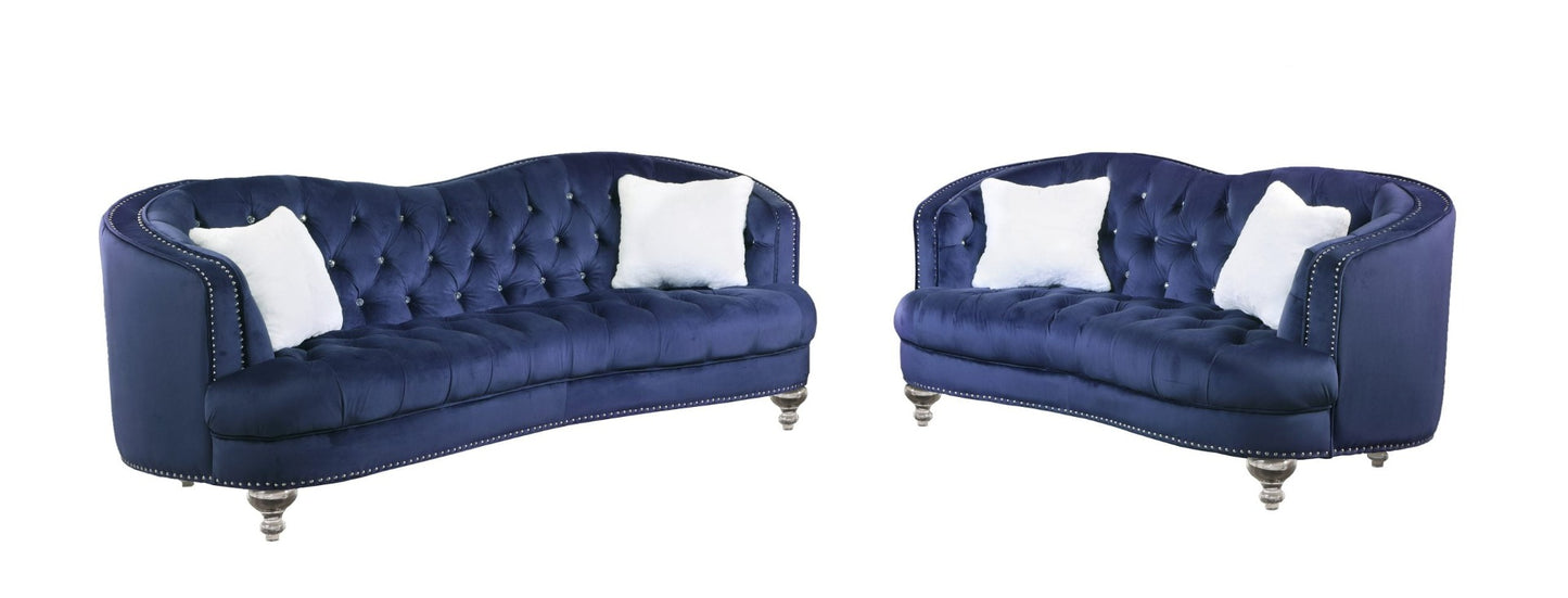 Hannah 2 Pc Sofa Set - Navy Blue