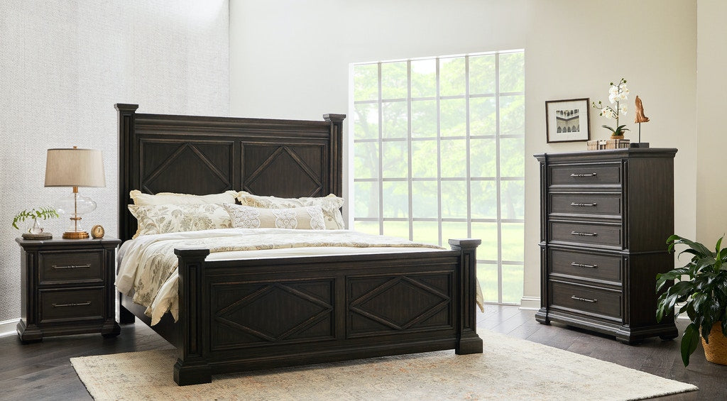 Canyon Creek Bedroom Collection - Distressed Chocolate Finish