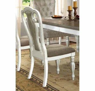 McFerran D738 Samantha Colección de comedor de 7 piezas con 2 hojas extensibles