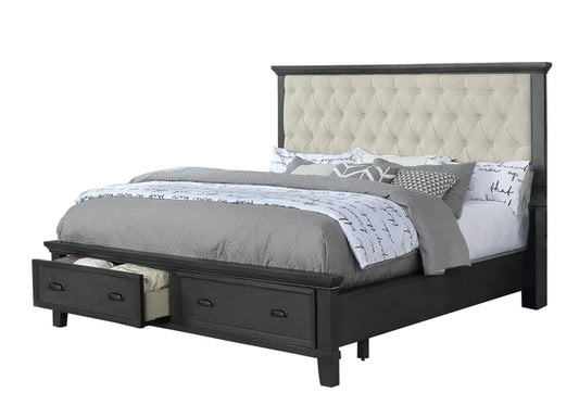 Sandy Queen Platform Storage Bed