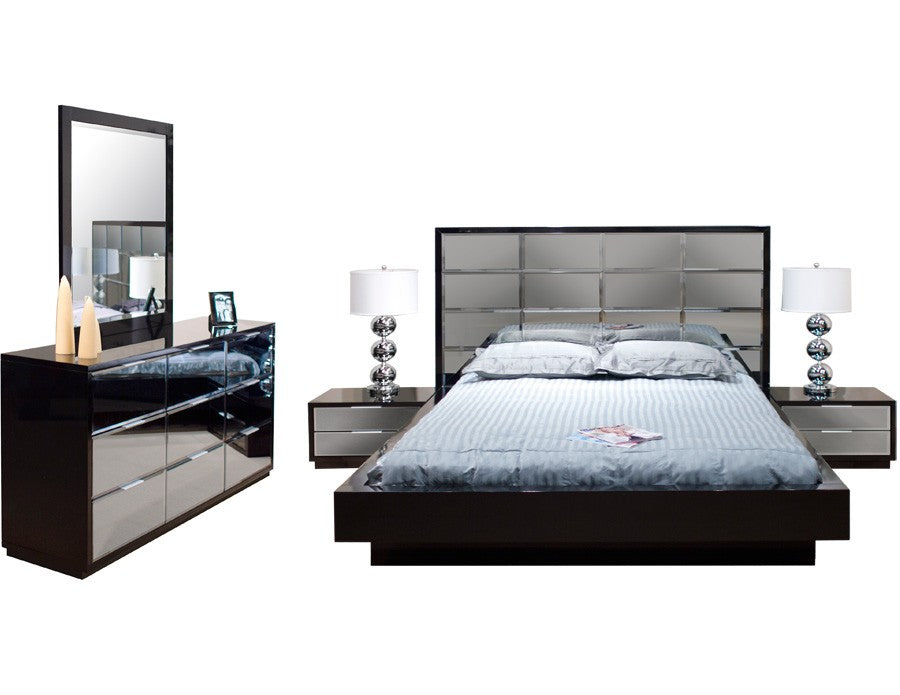 Mera Bedroom Collection - Black or White Lacquer