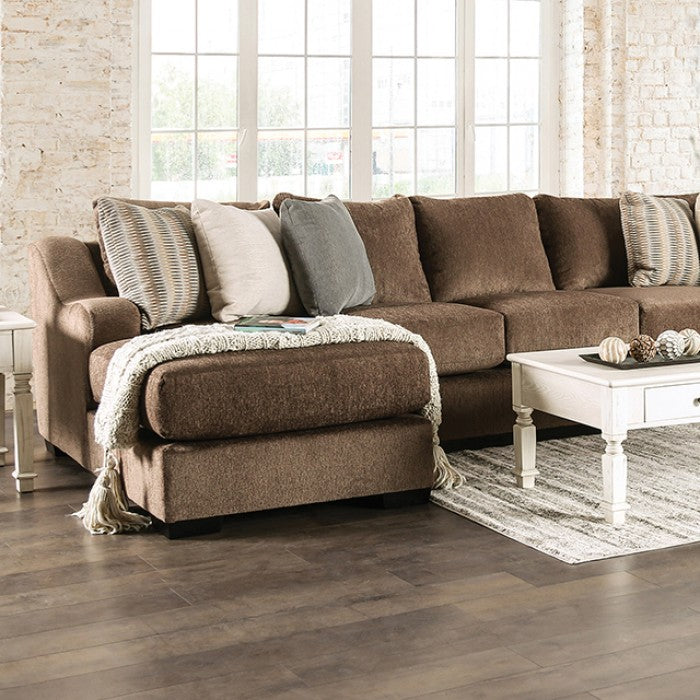 Farringdon SM1122 Brown Chenille Oversized Sectional - U Shaped