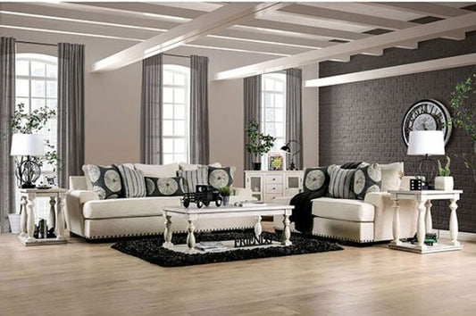 Germaine Oversized Sofa Collection - Ivory Chenille