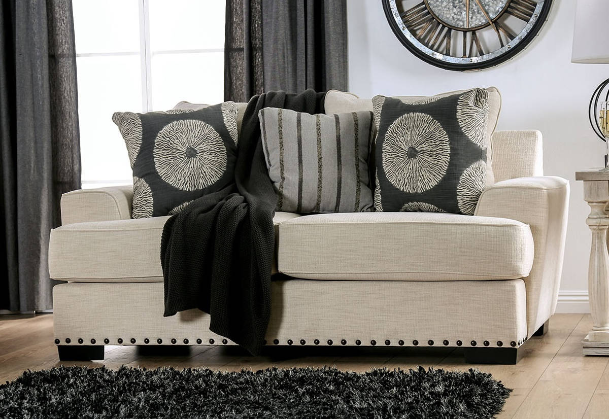 Germaine Oversized Sofa Collection - Ivory Chenille