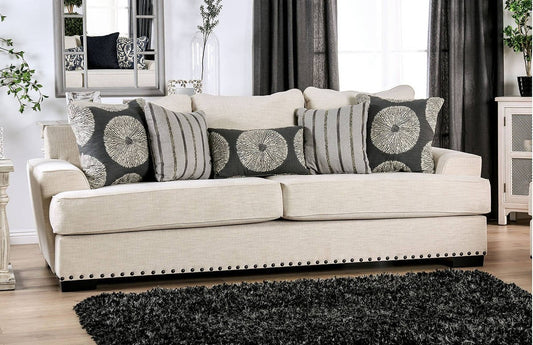 Germaine Oversized Sofa Collection - Ivory Chenille