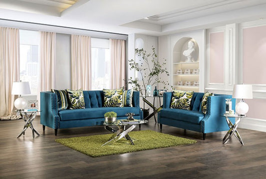 Azuletti Dark Teal Sofa Collection - Tuxedo Design