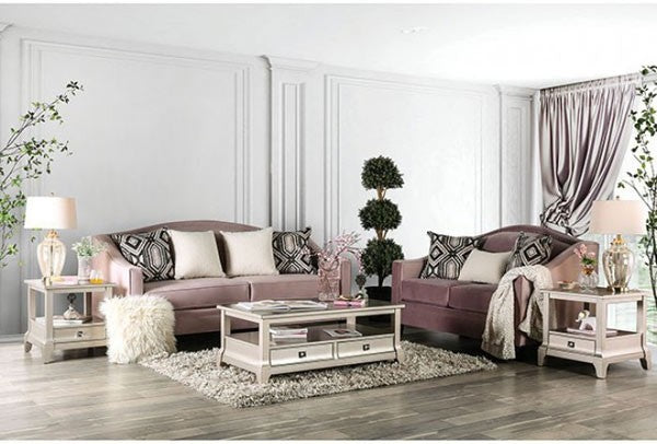 Campana Sofa Collection - Blush Pink Finish