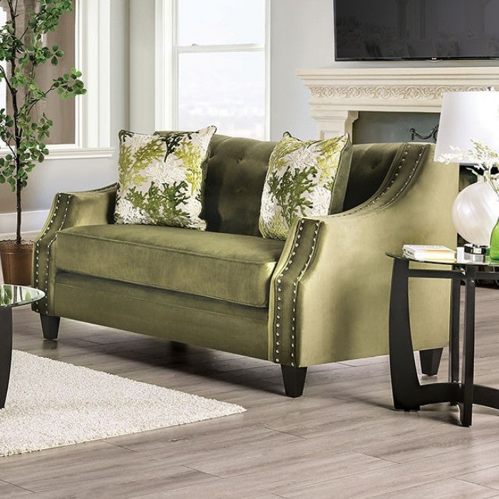 Kaye 2 Pc Sofa Collection - Transitional Green