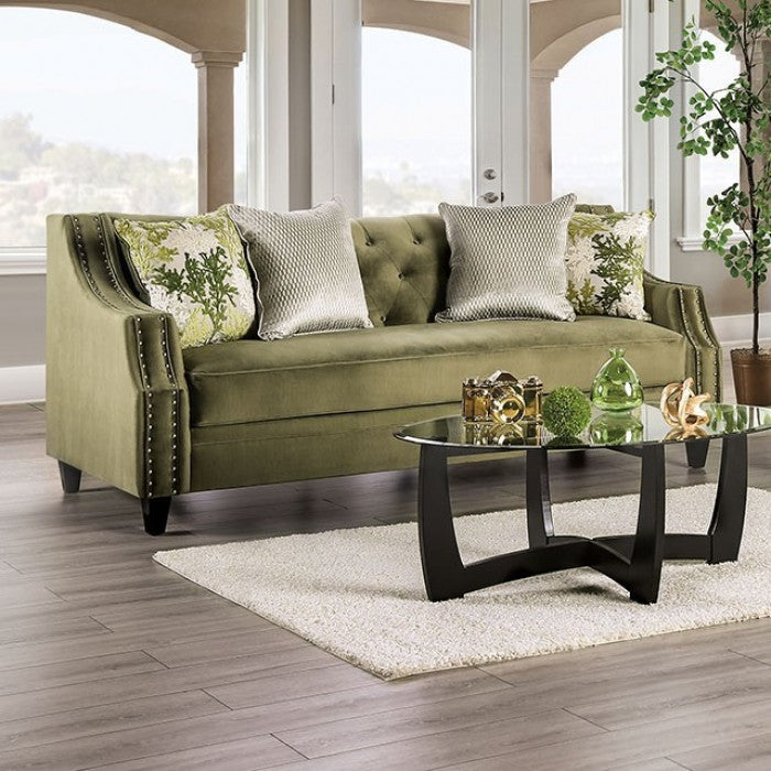 Kaye 2 Pc Sofa Collection - Transitional Green