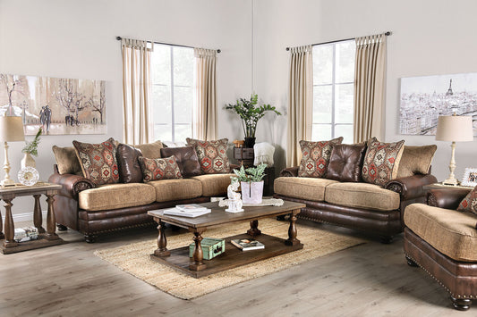 Fletcher Collection SM5148 - Sofa Chenille & Leatherette