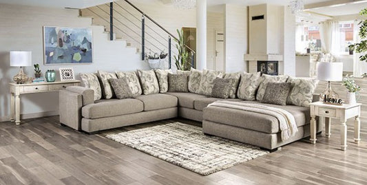 Angelia Gray Chenille Sectional SM5182