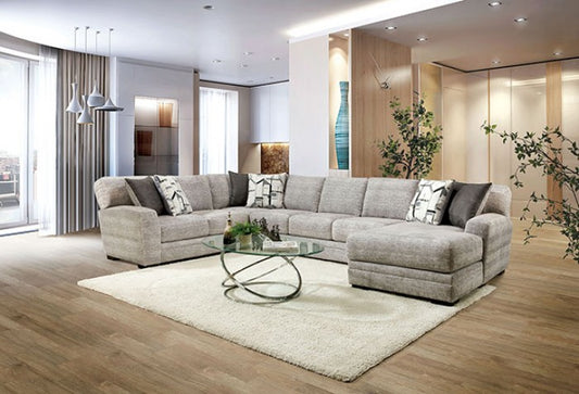 Walthamstow Gray Chenille Sectional - Made in USA