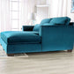 Peregrine Double Chaise Sectional - Velvet Teal SM5415