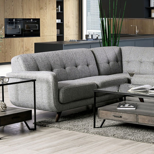 Furniture of America Dresden Seccional - Gris claro