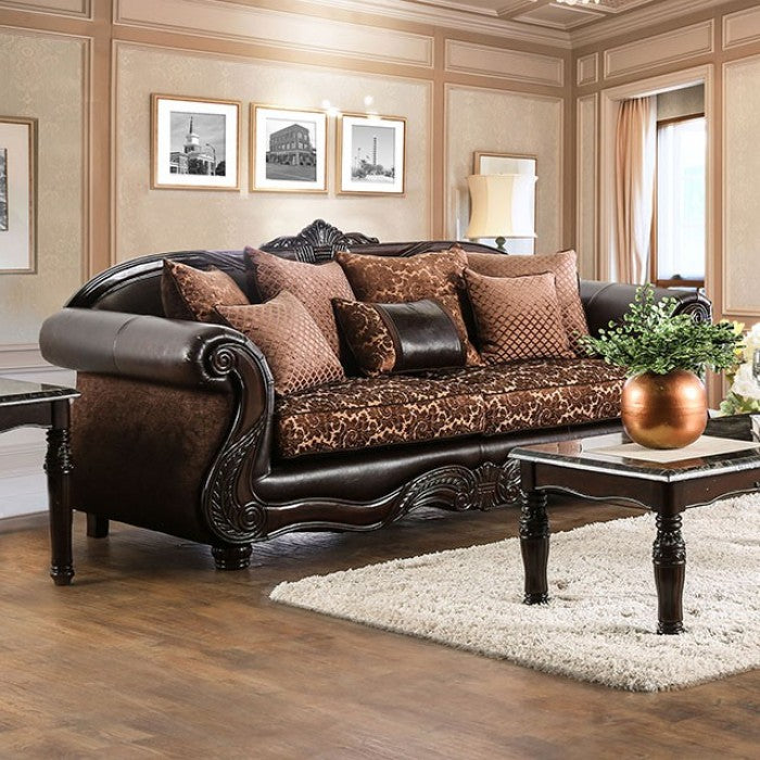 Elpis SM6404 Sofa & Loveseat  - Chenille Victorian Print