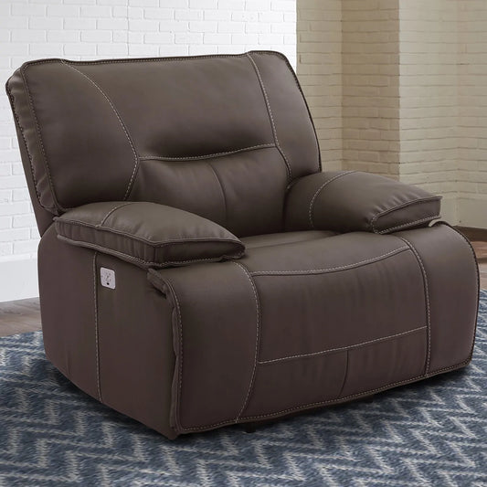 Sillón reclinable eléctrico Parker House Spartacus color chocolate