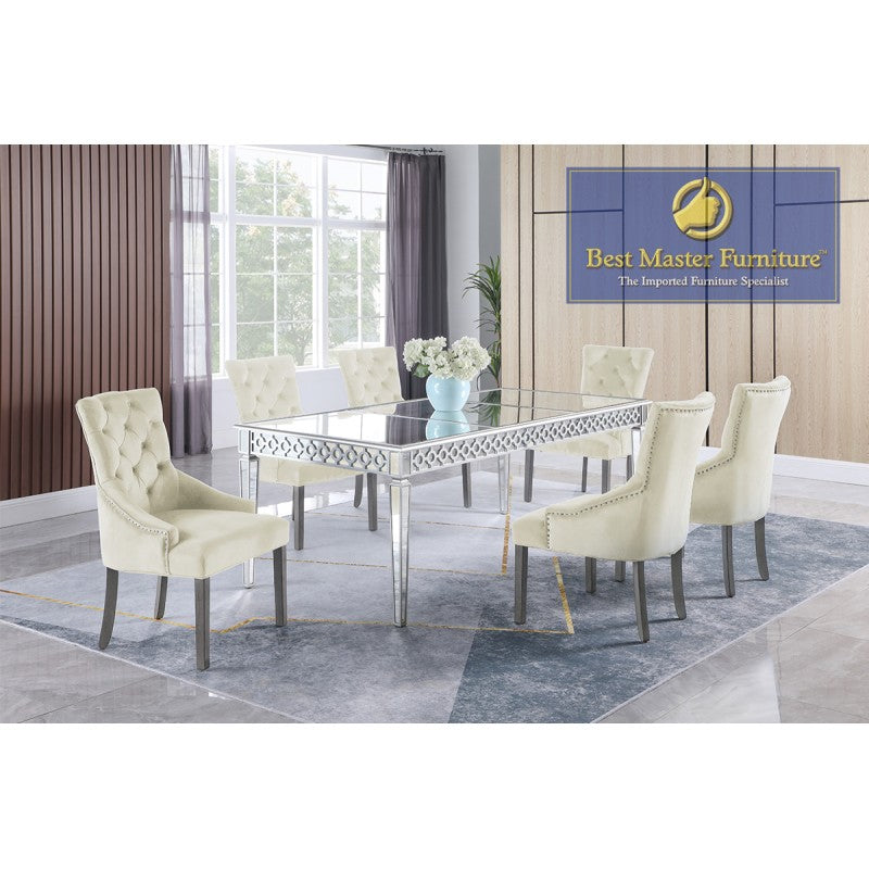 Mirrored dining 2024 room set