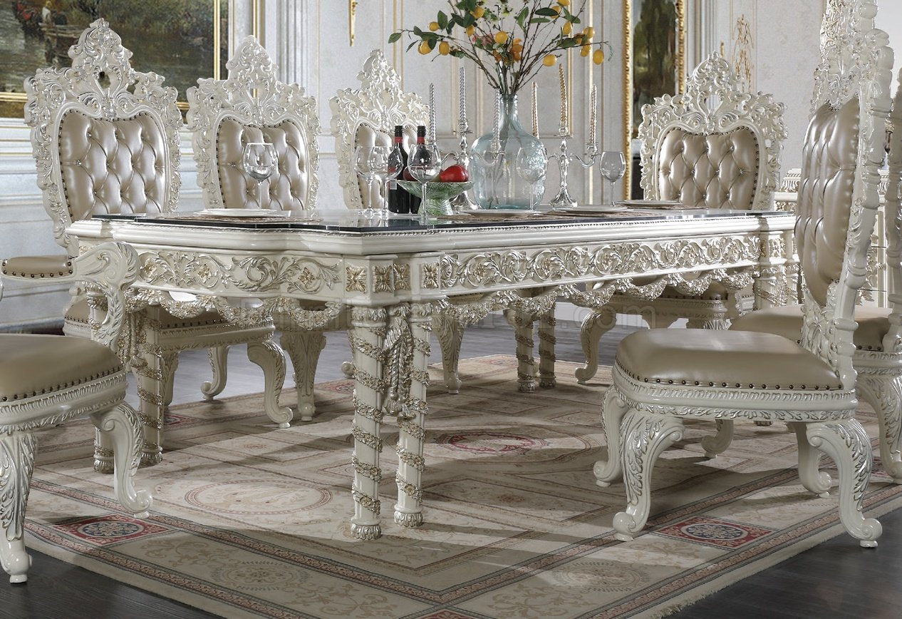 Colección de comedor Vanaheim: impresionante acabado en blanco antiguo