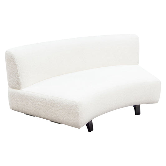 Diamond Sofa Vesper Contoured Sectional - White Faux Shearling