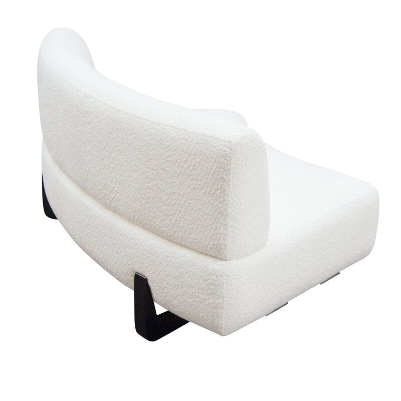 Diamond Sofa Vesper Contoured Sectional - White Faux Shearling