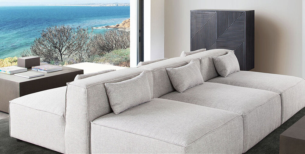 Seccional modular Vice de Diamond Sofa - Tela de cebada