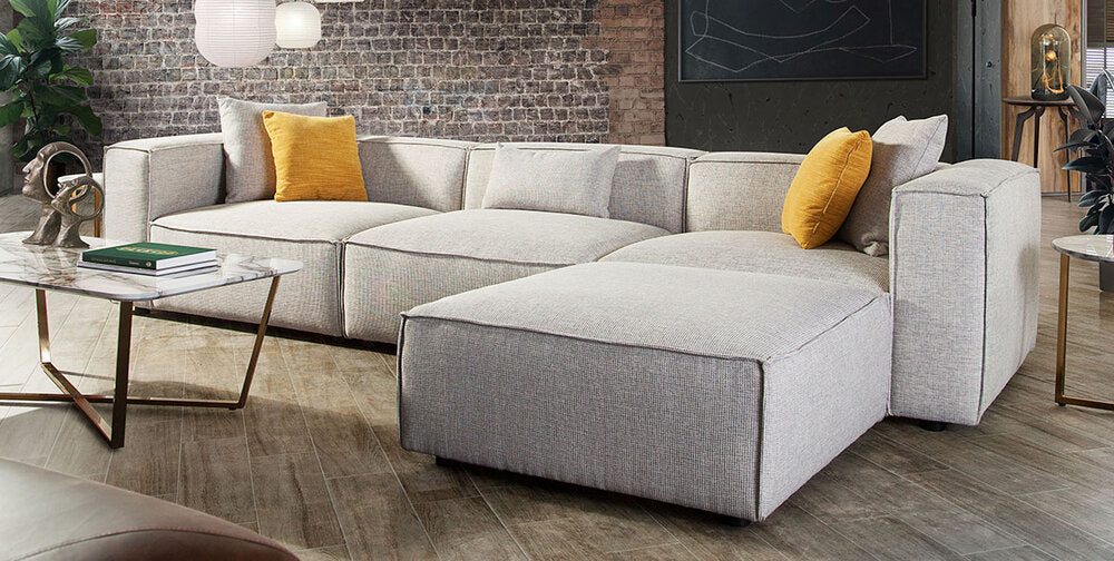 Seccional modular Vice de Diamond Sofa - Tela de cebada