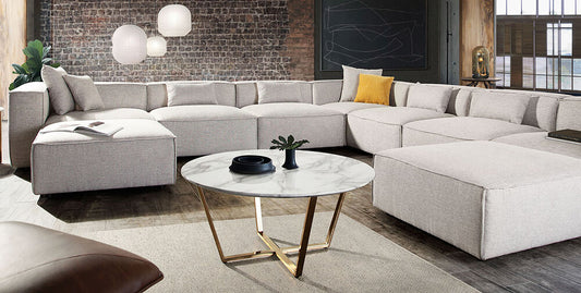 Seccional modular Vice de Diamond Sofa - Tela de cebada