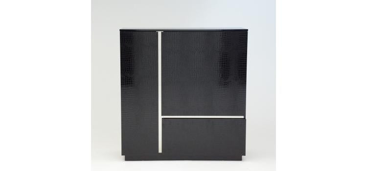 Modern Skyline Dining Collection - Black Crocodile