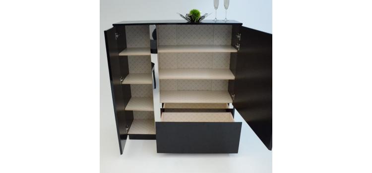 Modern Skyline Dining Collection - Black Crocodile